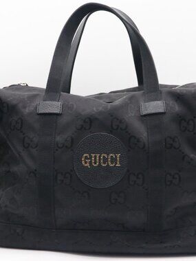 GUCCI Econyl Nylon Monogram Off The Grid Duffle Bag - Black